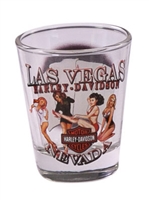 vintage style harley-davidson shot glass